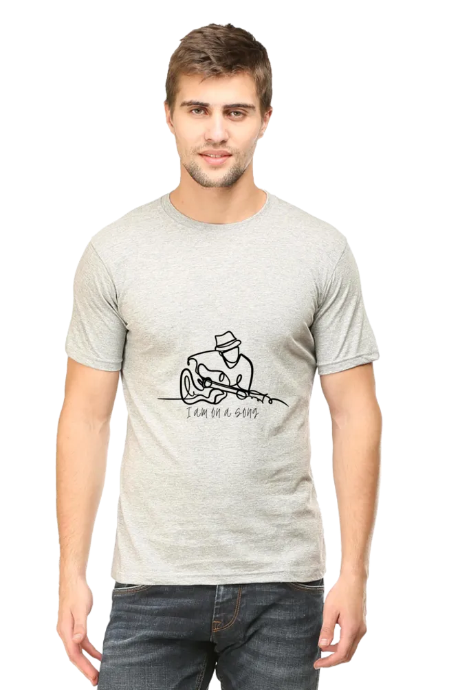 I Am On A Song Round Neck Classic T-Shirt