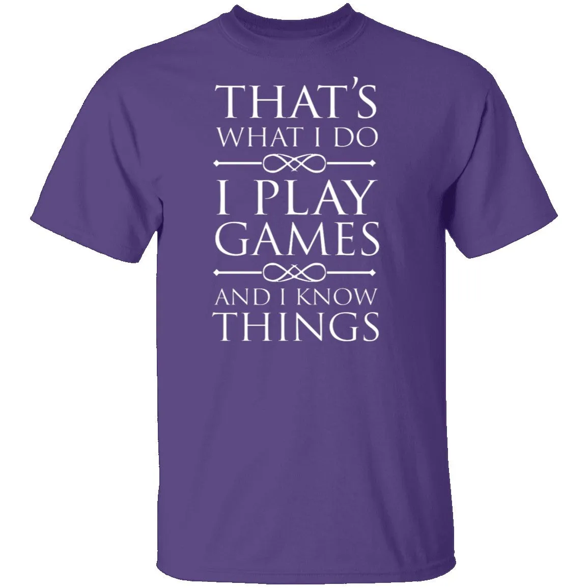 I Play Games and I Know Things T-Shirt