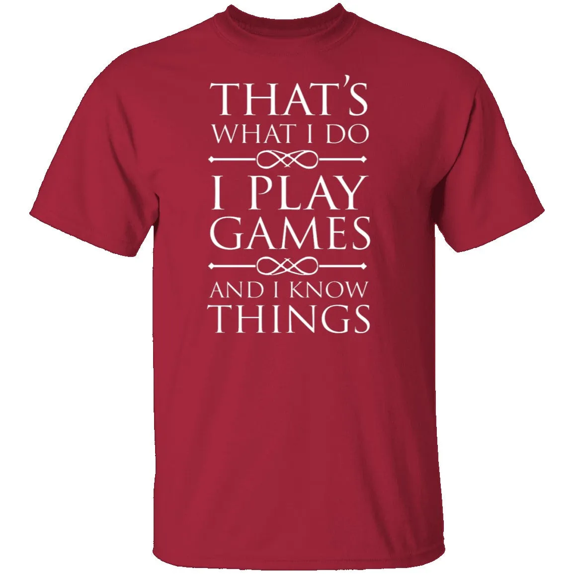 I Play Games and I Know Things T-Shirt