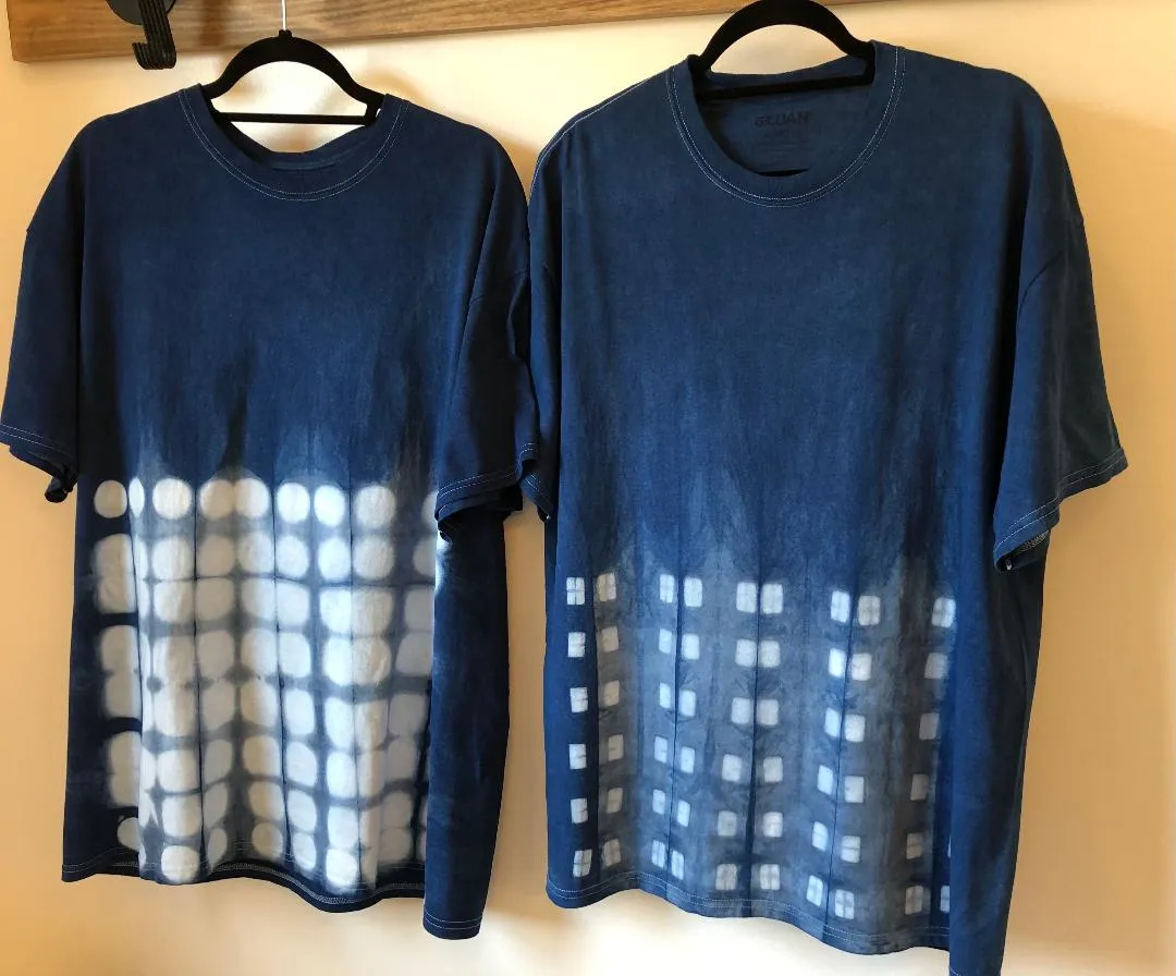 Indigo Shibori Short Sleeve Men T-Shirts