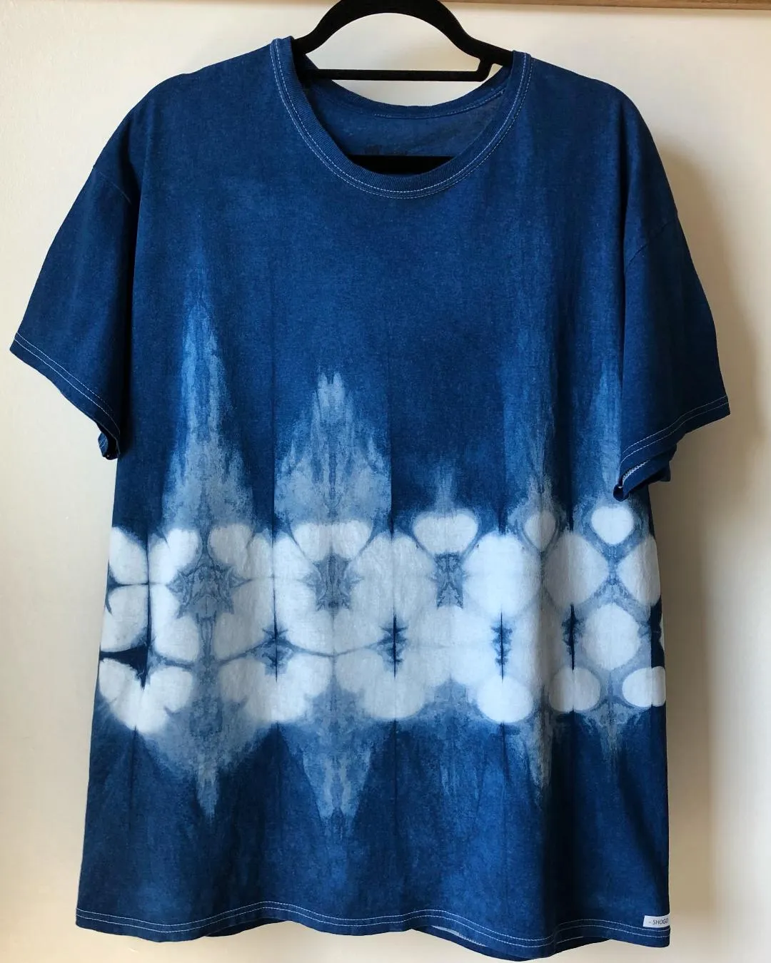 Indigo Shibori Short Sleeve Men T-Shirts