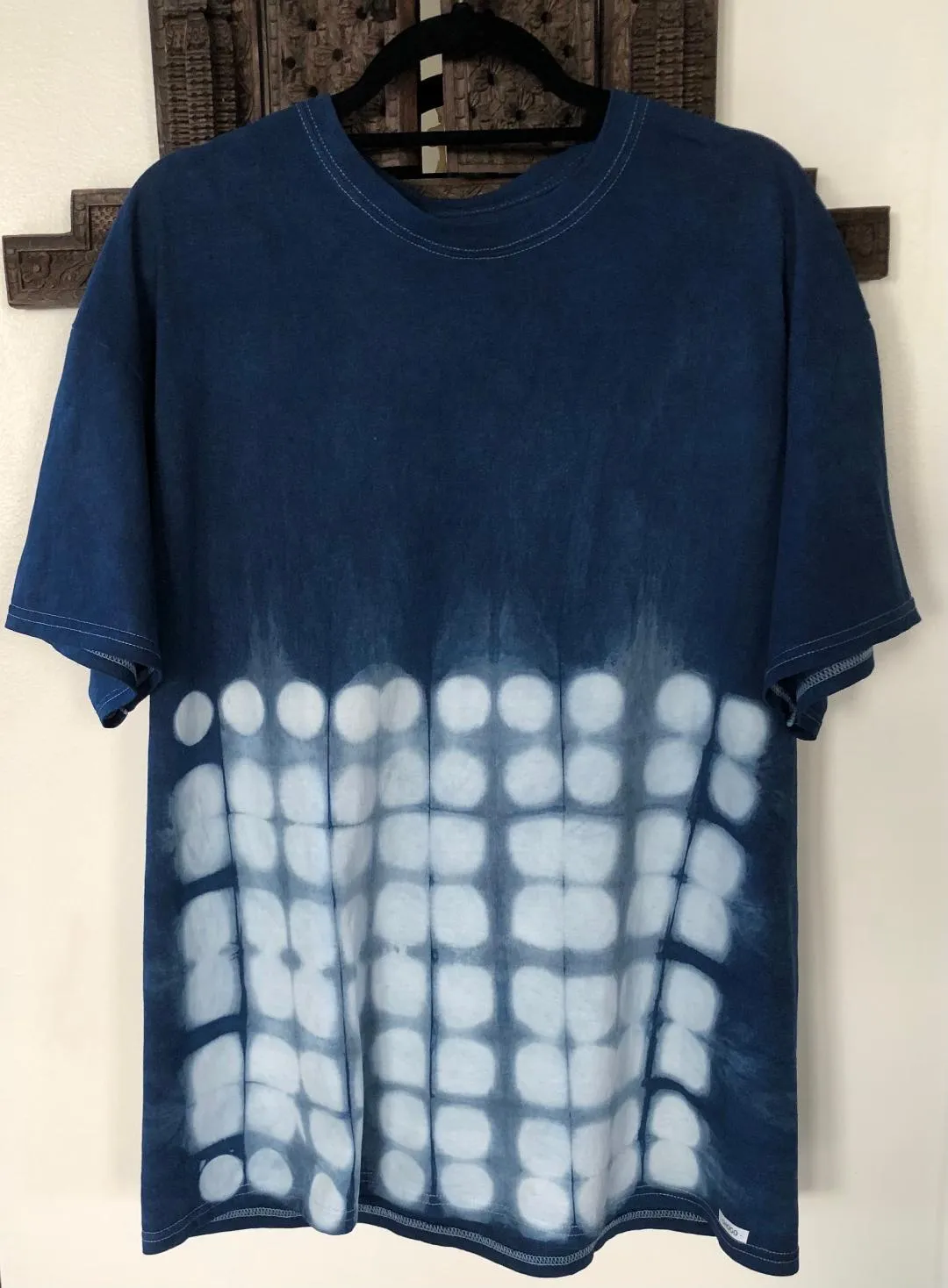 Indigo Shibori Short Sleeve Men T-Shirts