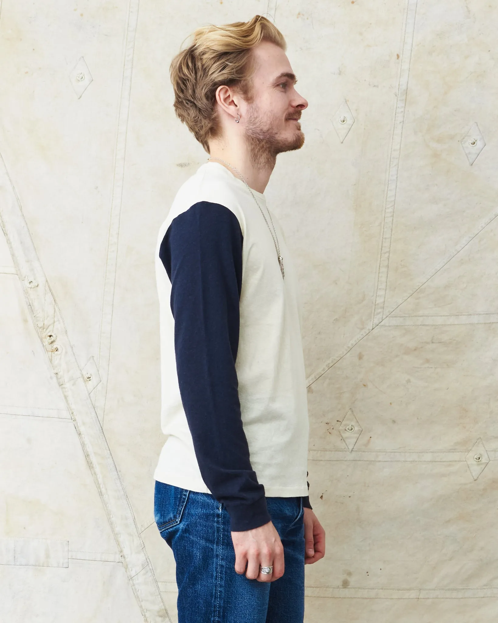Indigofera Dale Sweater Vintage White / Marshall Black