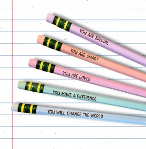 Inspirational Pastel Laser Engraved Pencils