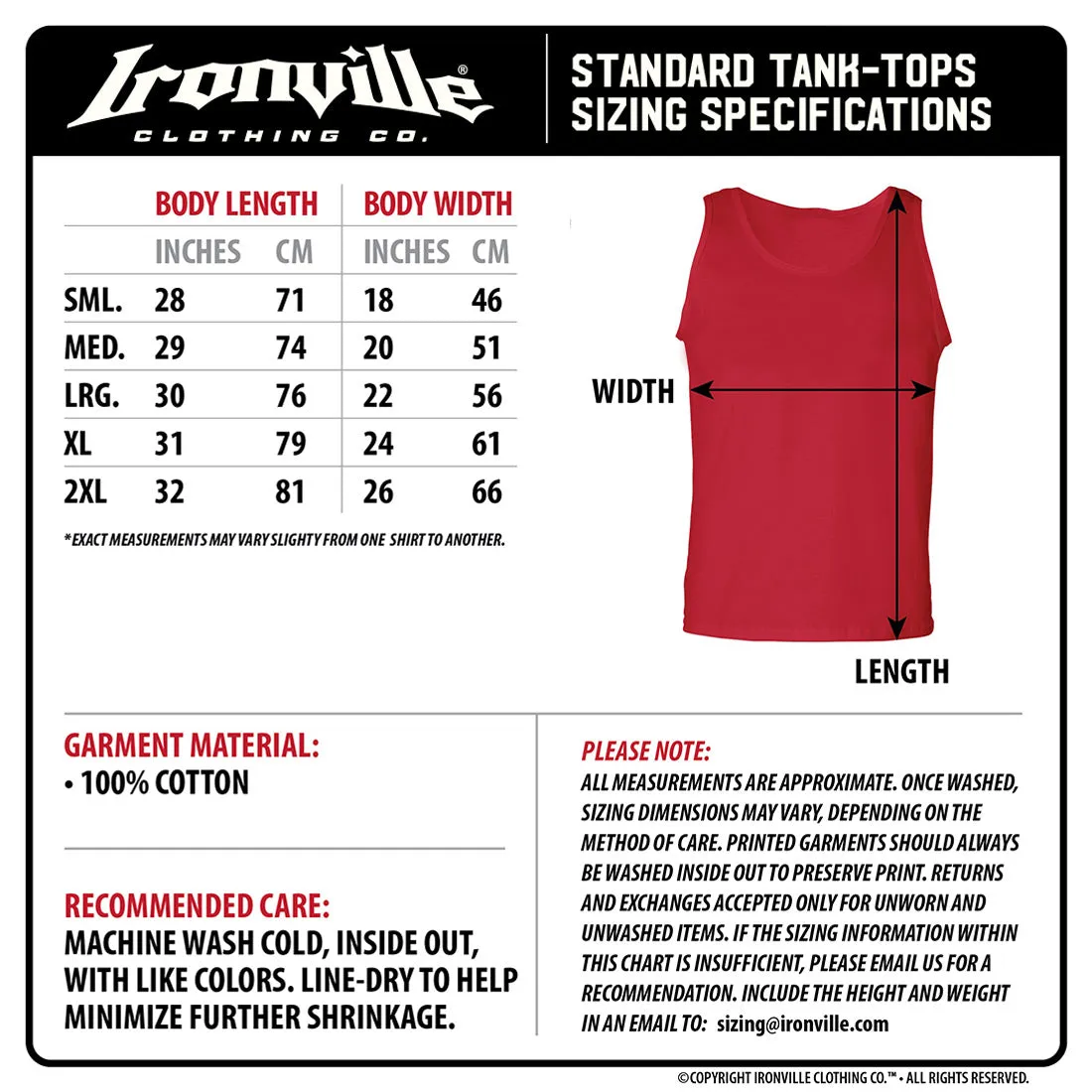 Ironville GYM GORILLA Standard Cut Gym Tank Top