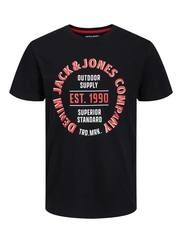 Jack & Jones Men's Plus Size Short Sleeves T-Shirt Size 1XL to 6XL, Multicolours