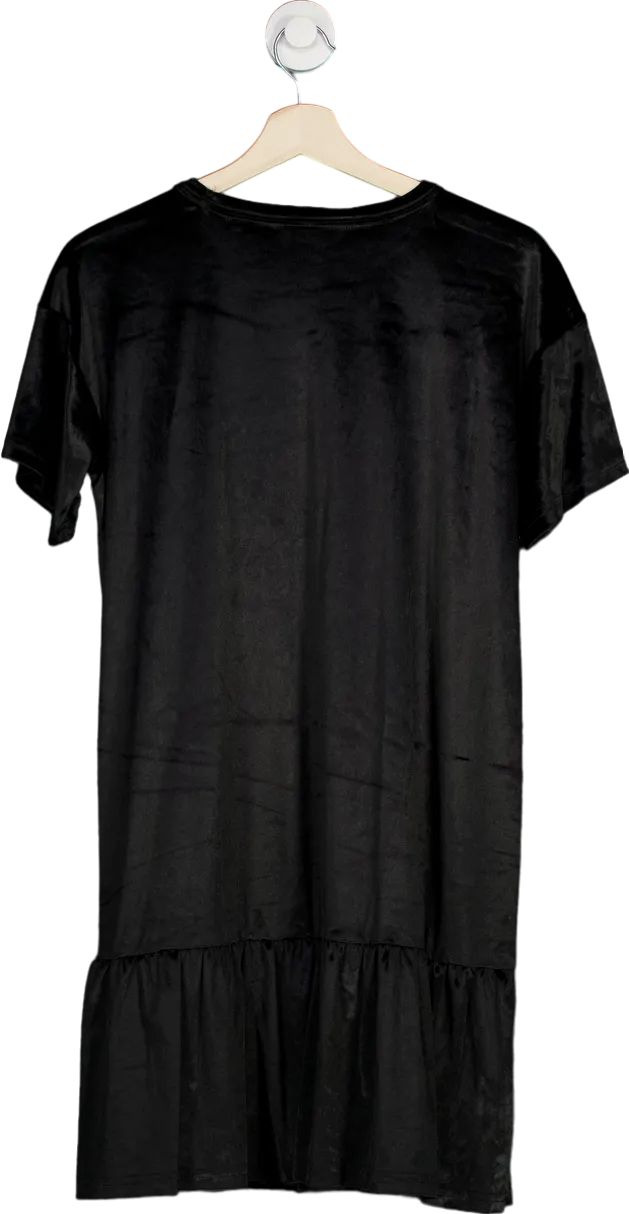 John Lewis Black Velvet Jersey Dress UK S