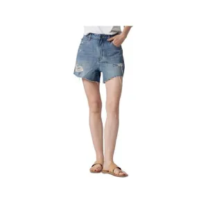 JOIE Womens Blue Zippered Pocketed Raw-edge Hems Shorts Shorts 32