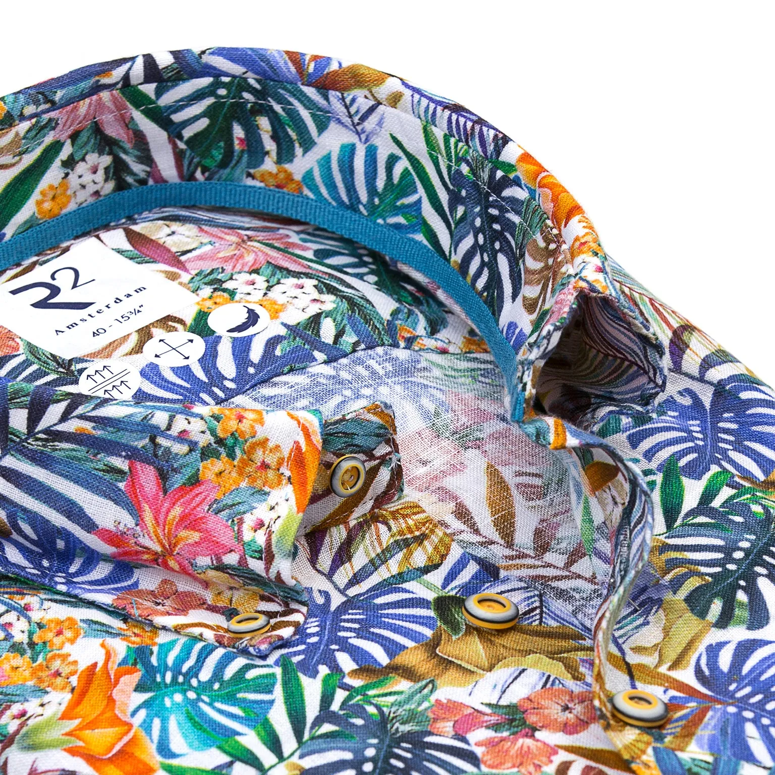 Jungle print linen shirt