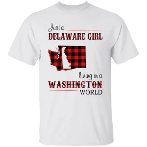 Just A Delaware Girl Living In A Washington World T-shirt