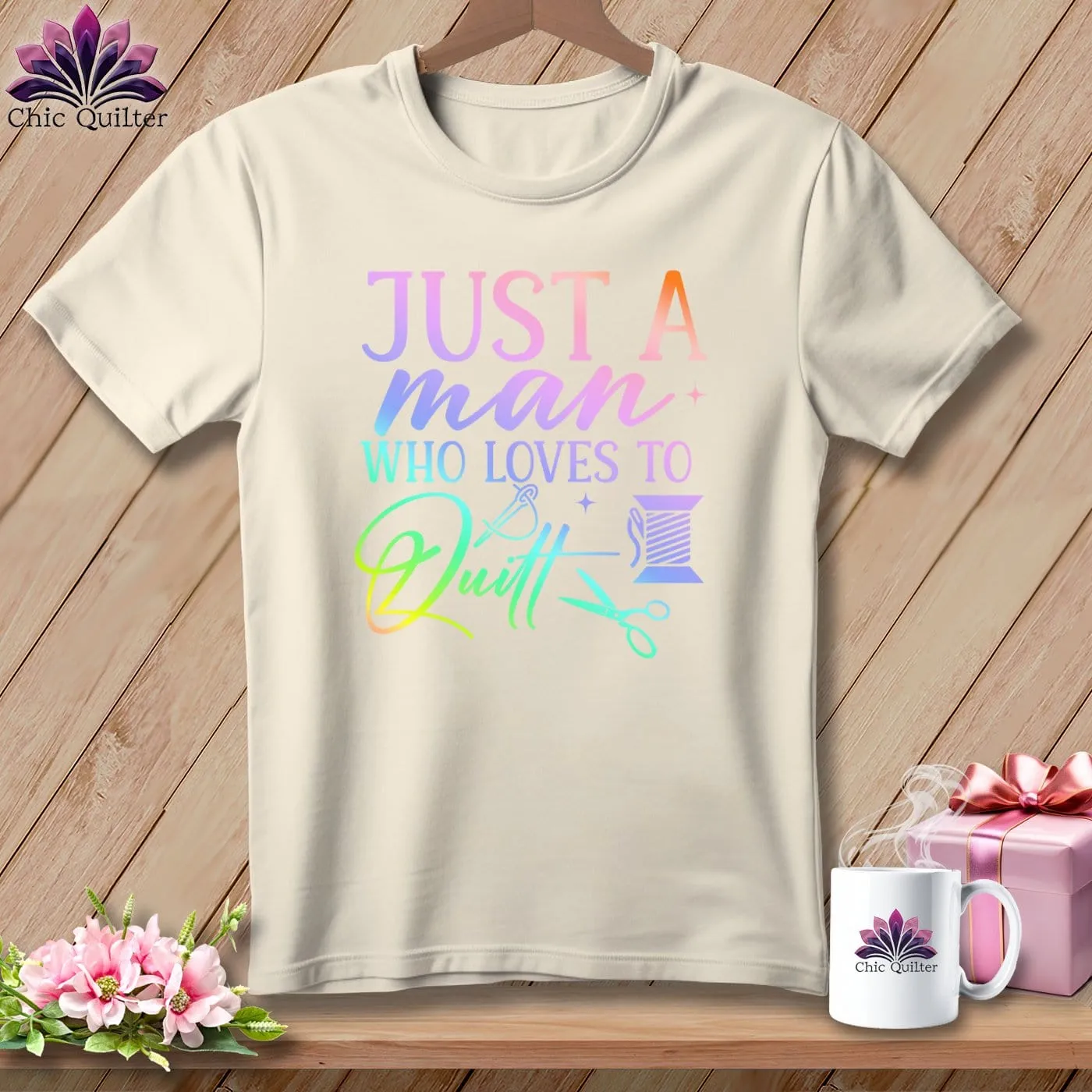 Just a Man Who Loves to Quilt ~ Relaxed Fit Tee