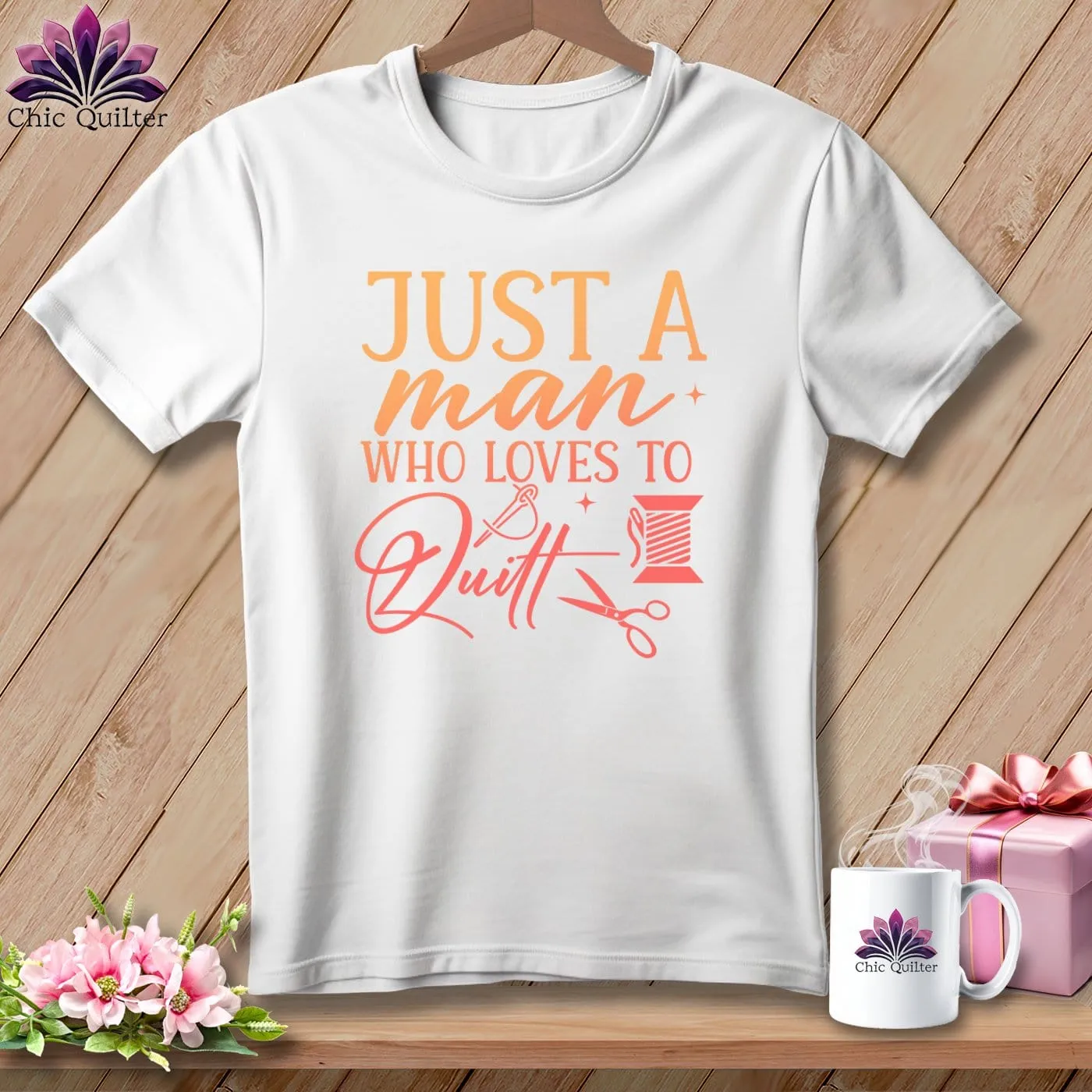 Just a Man Who Loves to Quilt ~ Relaxed Fit Tee