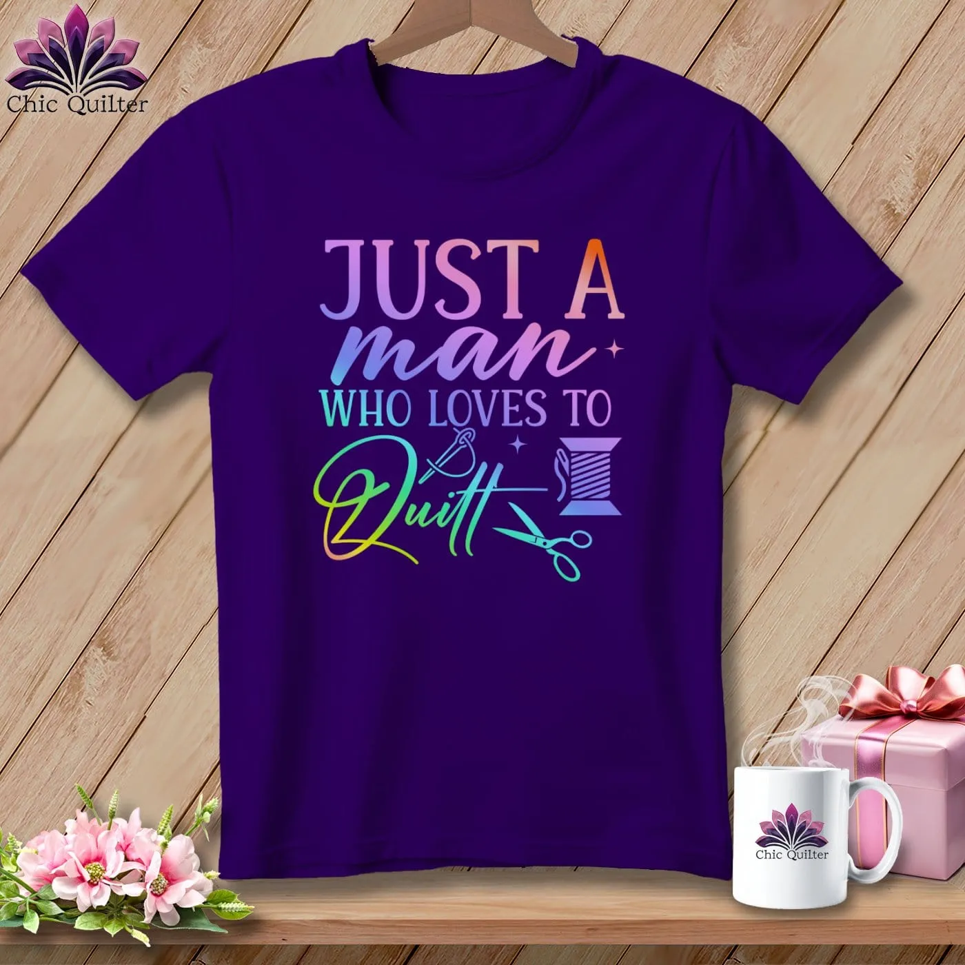 Just a Man Who Loves to Quilt ~ Relaxed Fit Tee