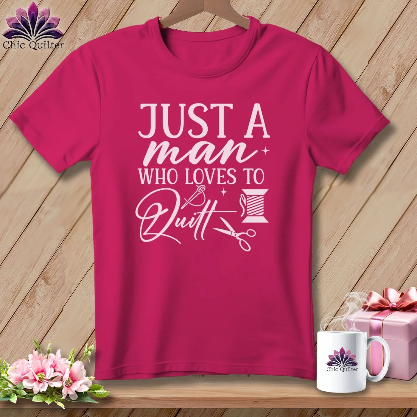 Just a Man Who Loves to Quilt ~ Relaxed Fit Tee