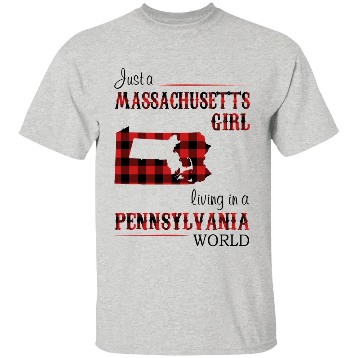 Just A Massachusetts Girl Living In A Pennsylvania World T-shirt