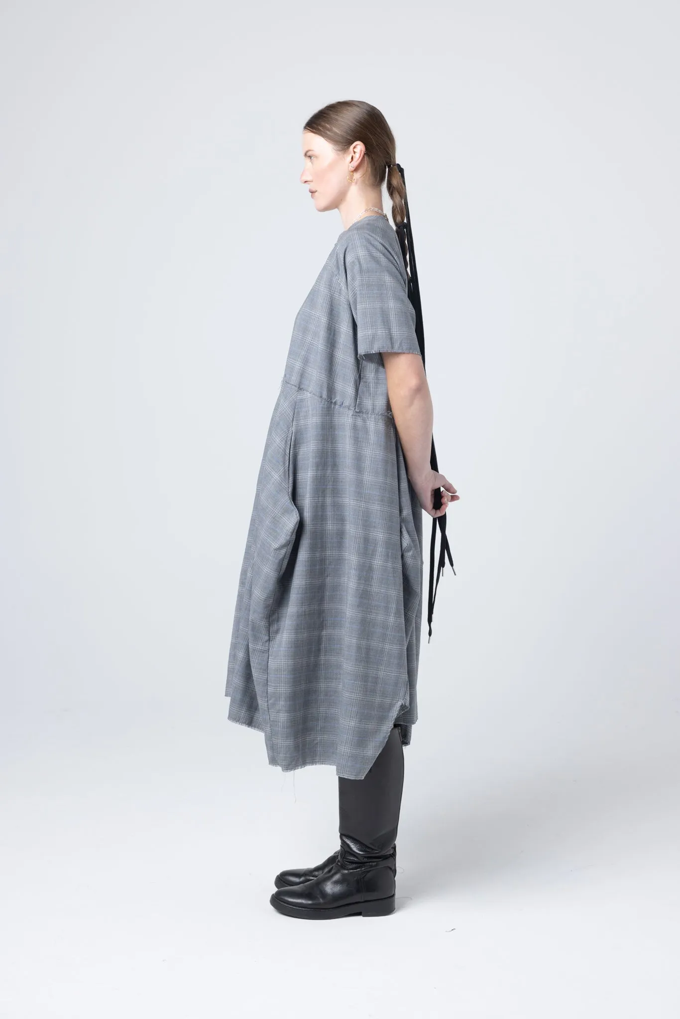 Kamikaze Dress | Slate Plaid