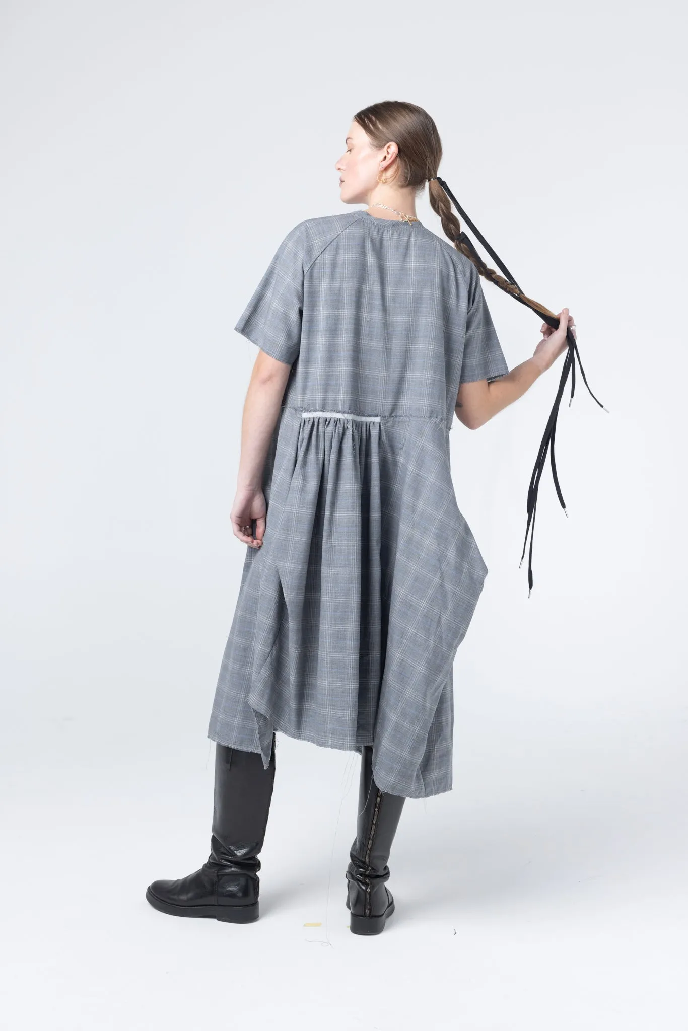 Kamikaze Dress | Slate Plaid
