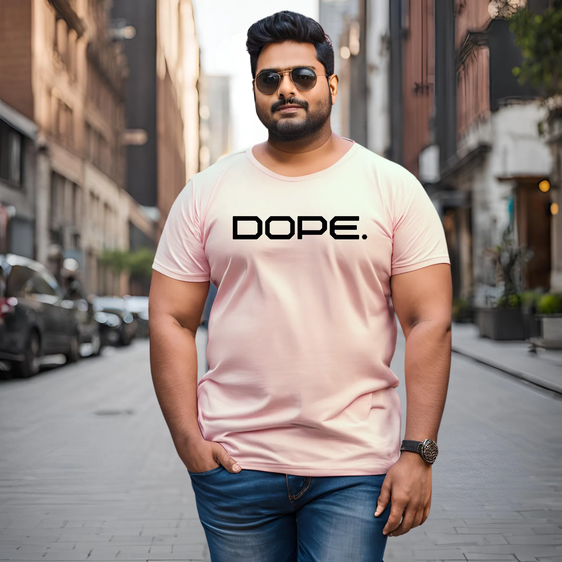 KART BLACK Men's Plus Size Dope Printed T-Shirts