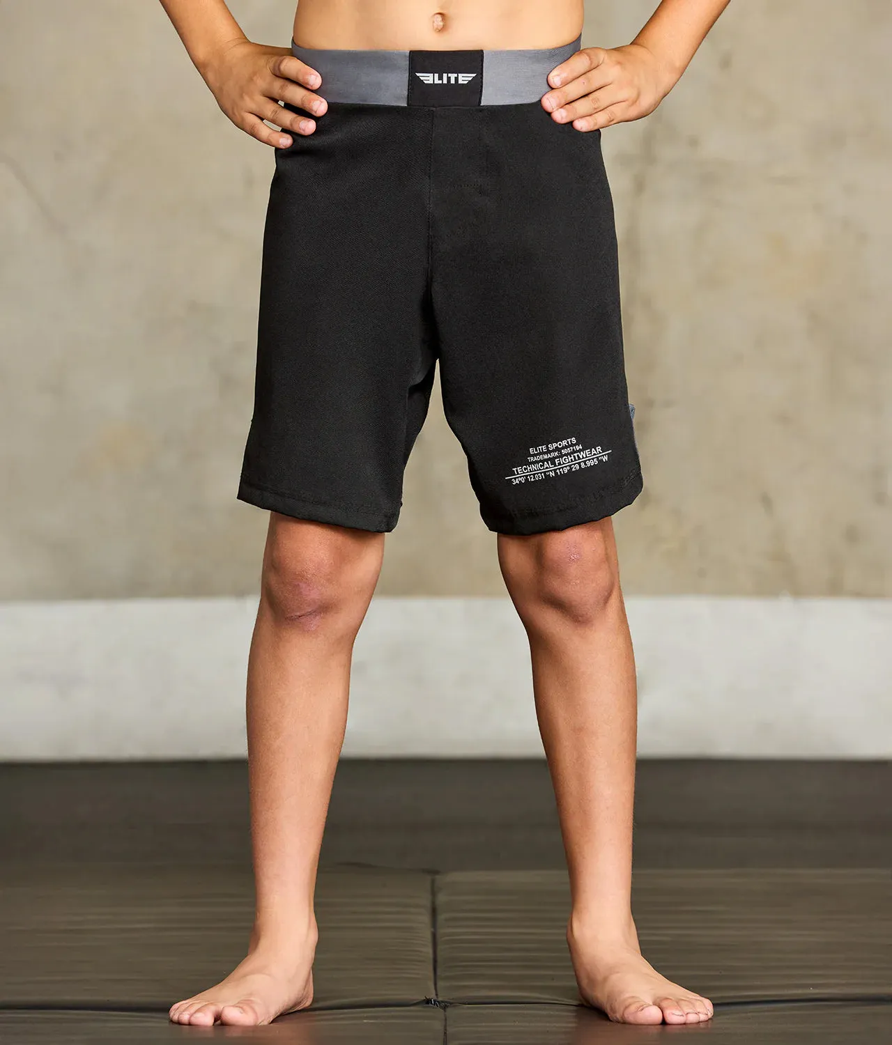 Kids' Black Jack Gray Wrestling Shorts