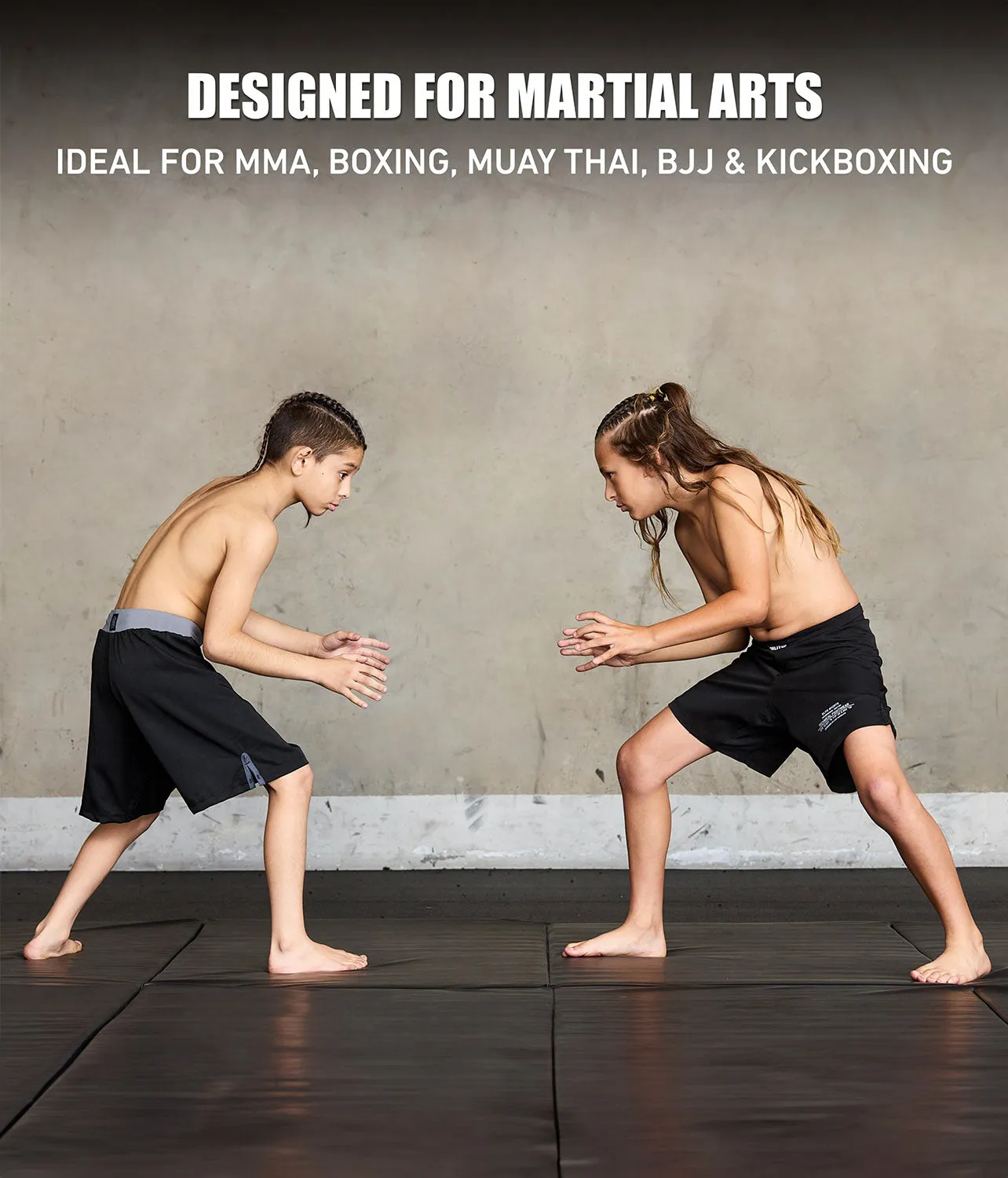 Kids' Black Jack Gray Wrestling Shorts