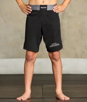 Kids' Black Jack Gray Wrestling Shorts