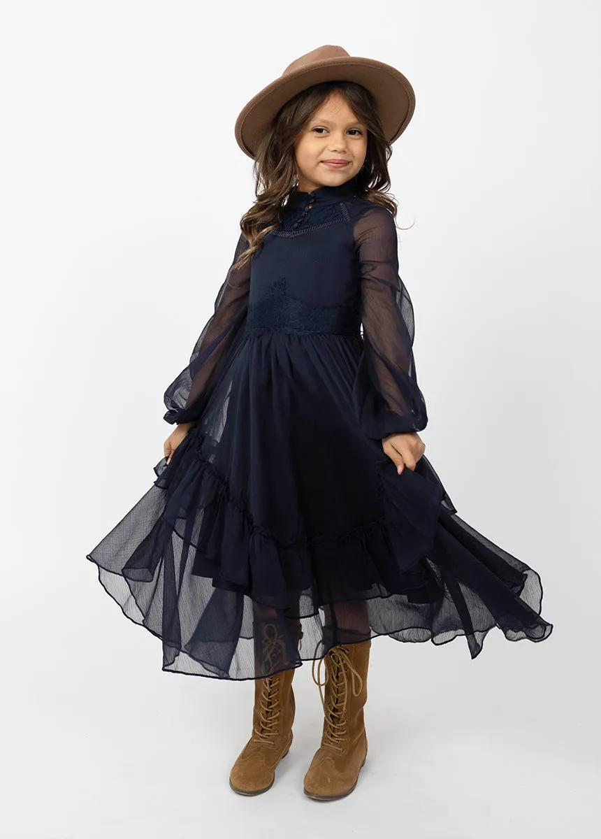 Kimaya Dress in Midnight Blue