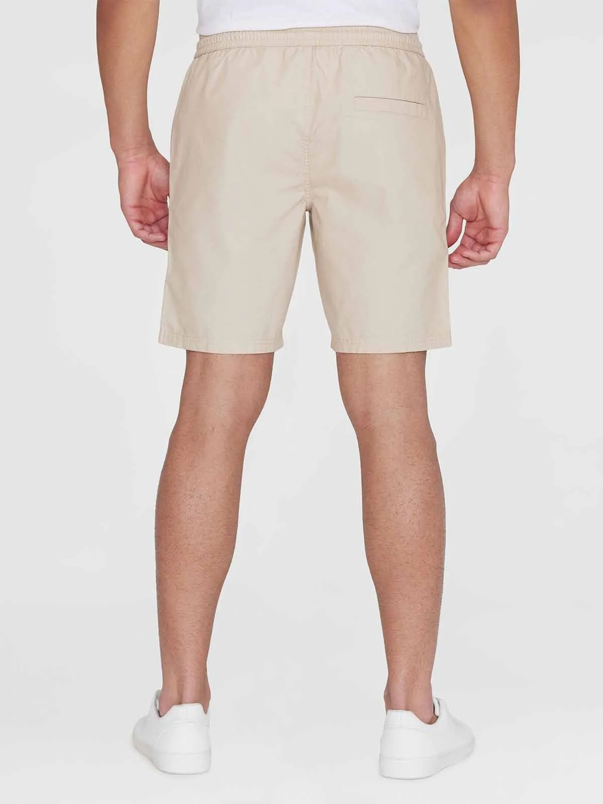 KNOWLEDGE COTTON APPAREL Boardwalk Shorts With Elastic Waist light feather gray
