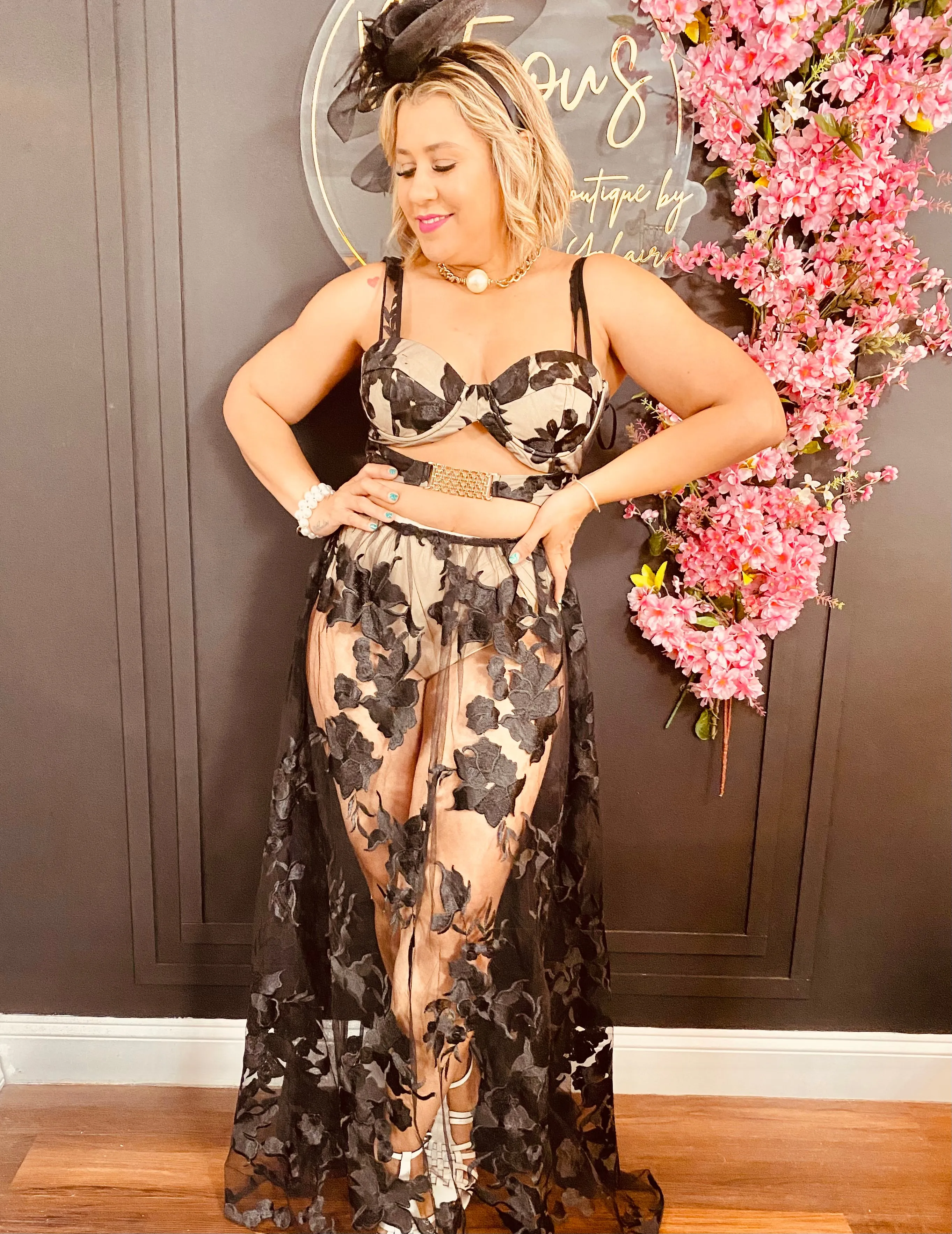 Lace mesh elegant dress
