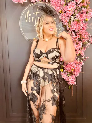 Lace mesh elegant dress