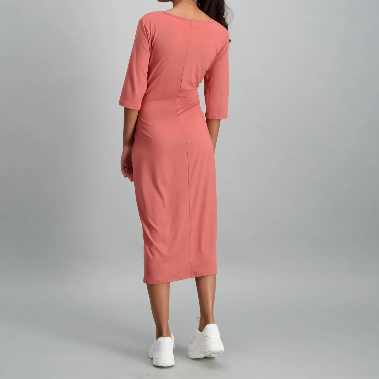Ladies Slogan Tube Dress - Blush