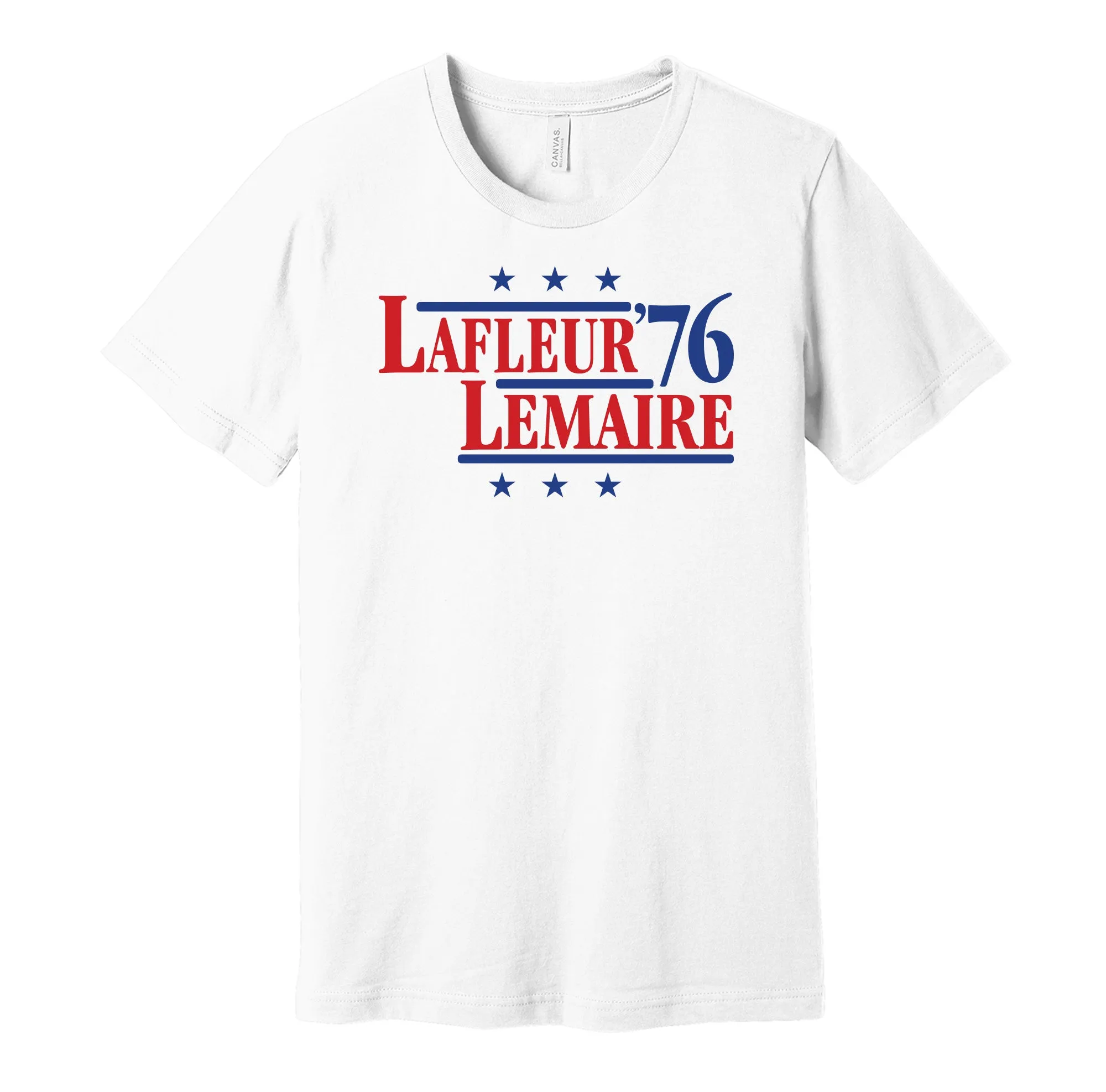 Lafleur & Lemaire '76 - Montreal Hockey Legends Political Campaign Parody T-Shirt - Hyper Than Hype Shirts