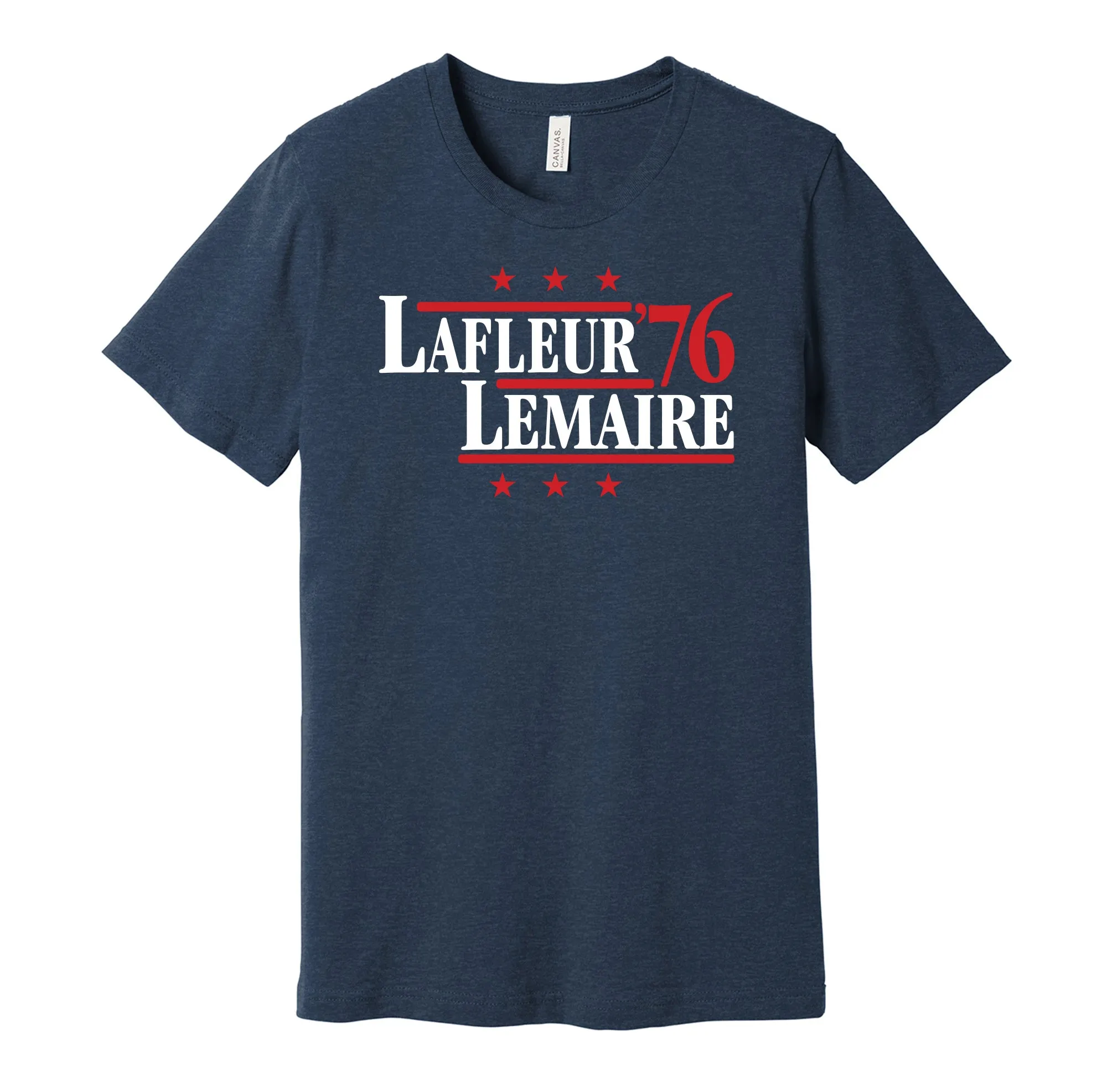 Lafleur & Lemaire '76 - Montreal Hockey Legends Political Campaign Parody T-Shirt - Hyper Than Hype Shirts