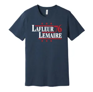 Lafleur & Lemaire '76 - Montreal Hockey Legends Political Campaign Parody T-Shirt - Hyper Than Hype Shirts