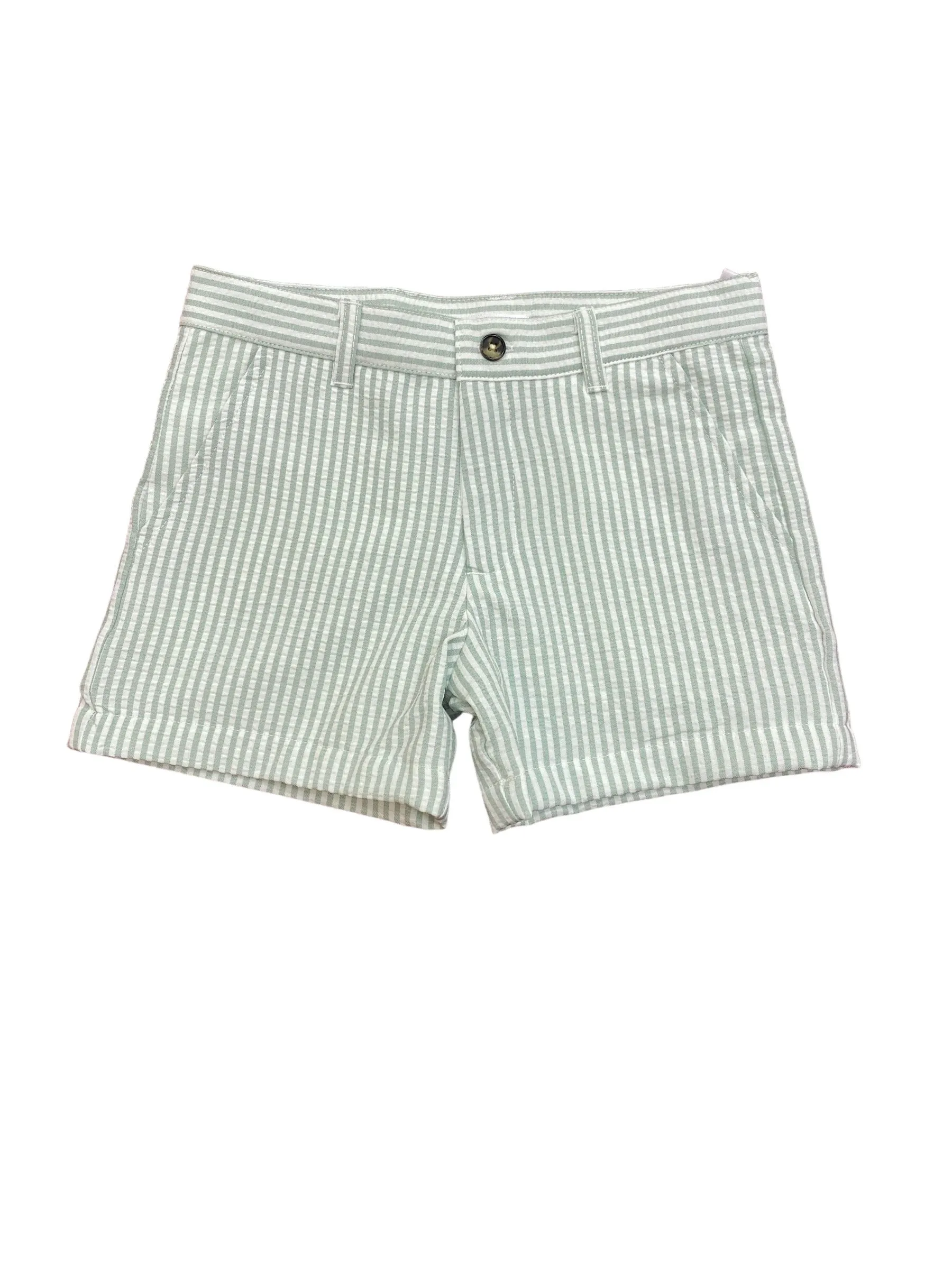 LB Kids James Moss Stripe Button Shorts