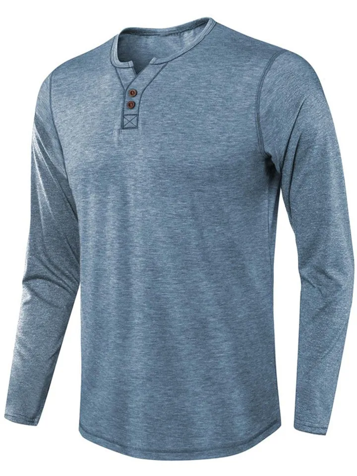 Leisure Solid Color Comfy Slim Undershirts T-shirts For Men
