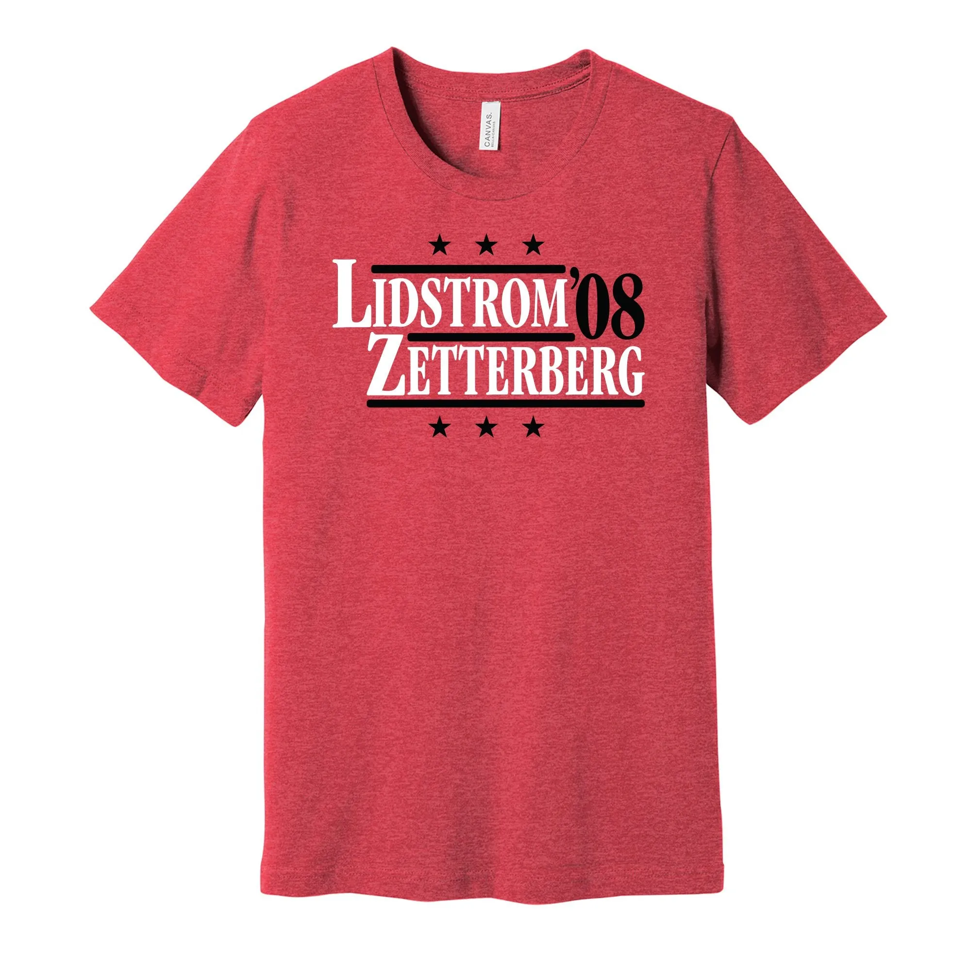 Lidstrom & Zetterberg '08 - Detroit Hockey Legends Political Campaign Parody T-Shirt - Hyper Than Hype Shirts