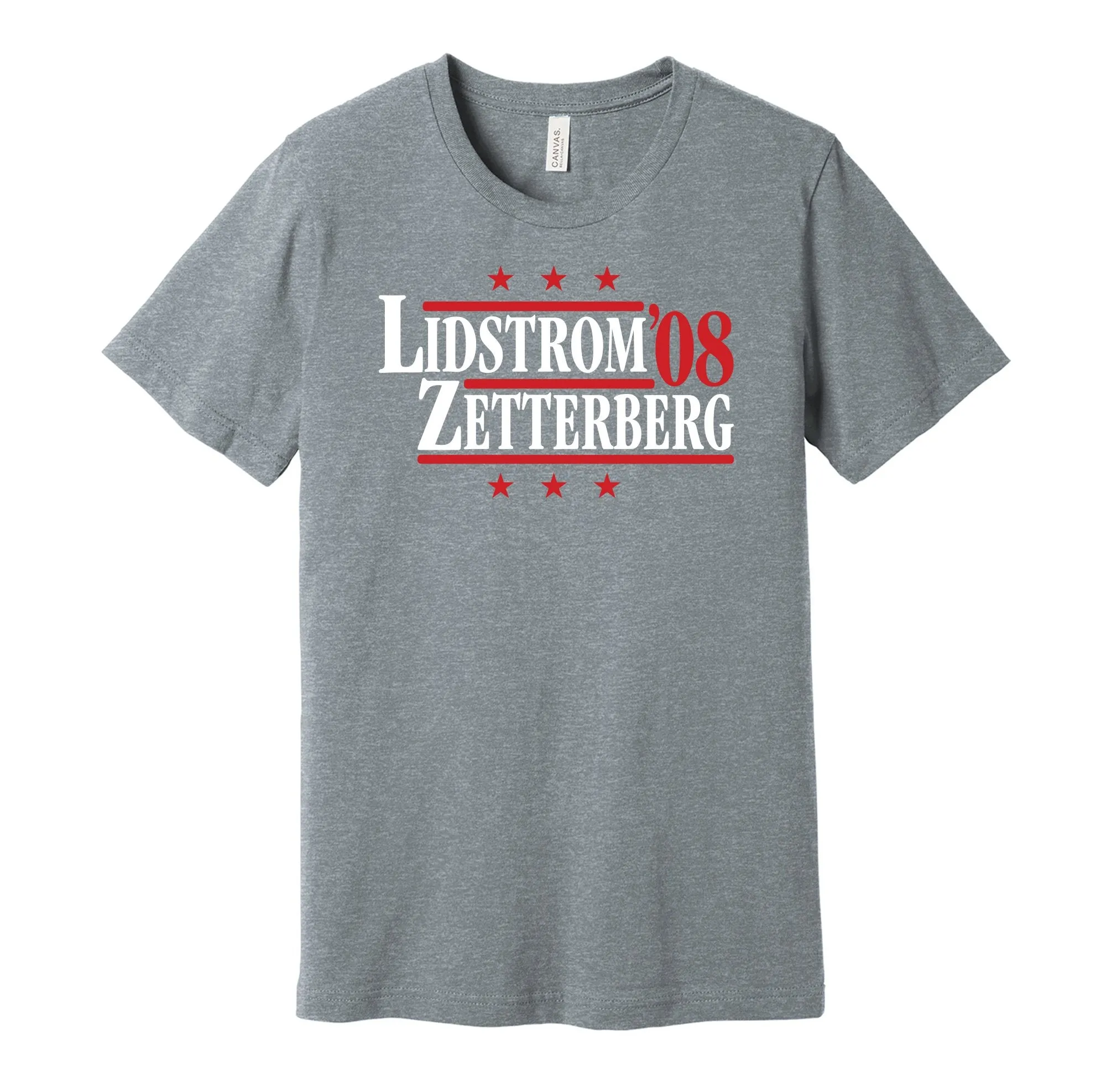 Lidstrom & Zetterberg '08 - Detroit Hockey Legends Political Campaign Parody T-Shirt - Hyper Than Hype Shirts