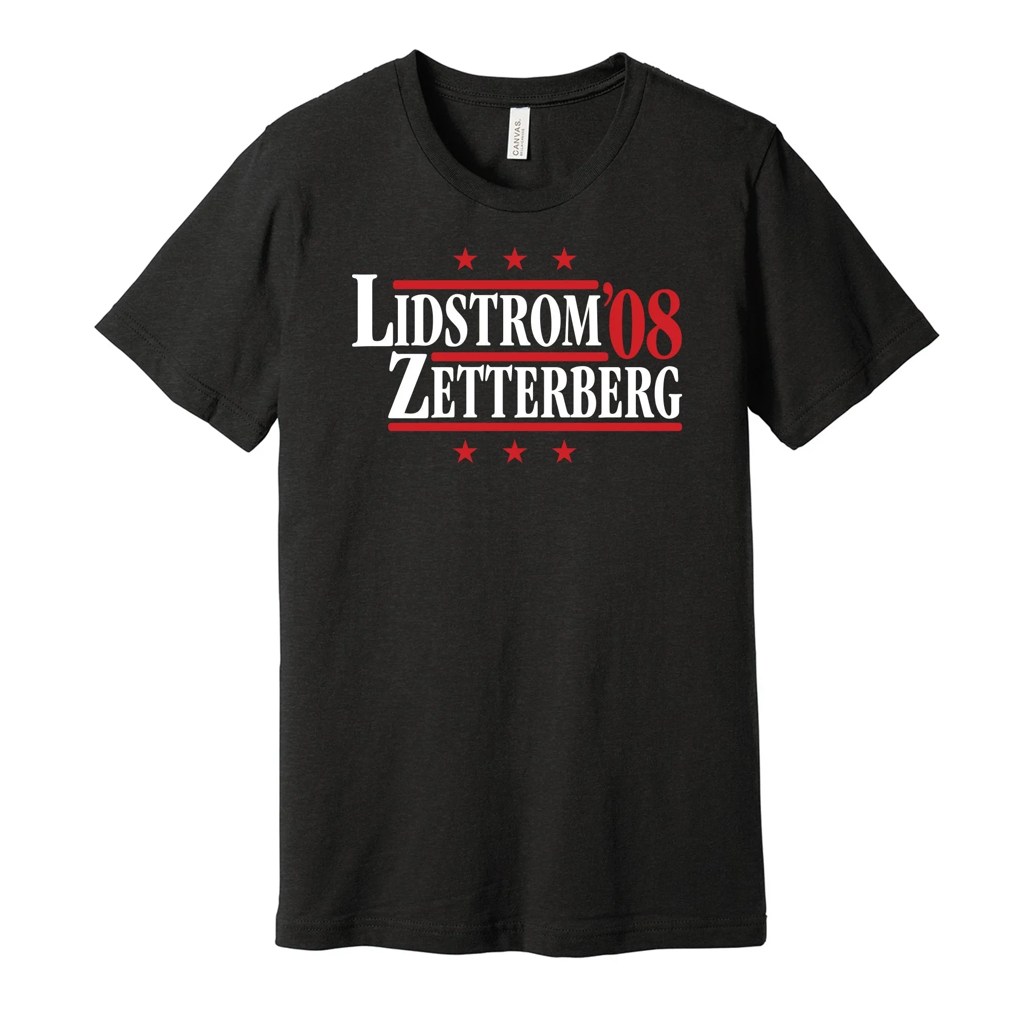 Lidstrom & Zetterberg '08 - Detroit Hockey Legends Political Campaign Parody T-Shirt - Hyper Than Hype Shirts
