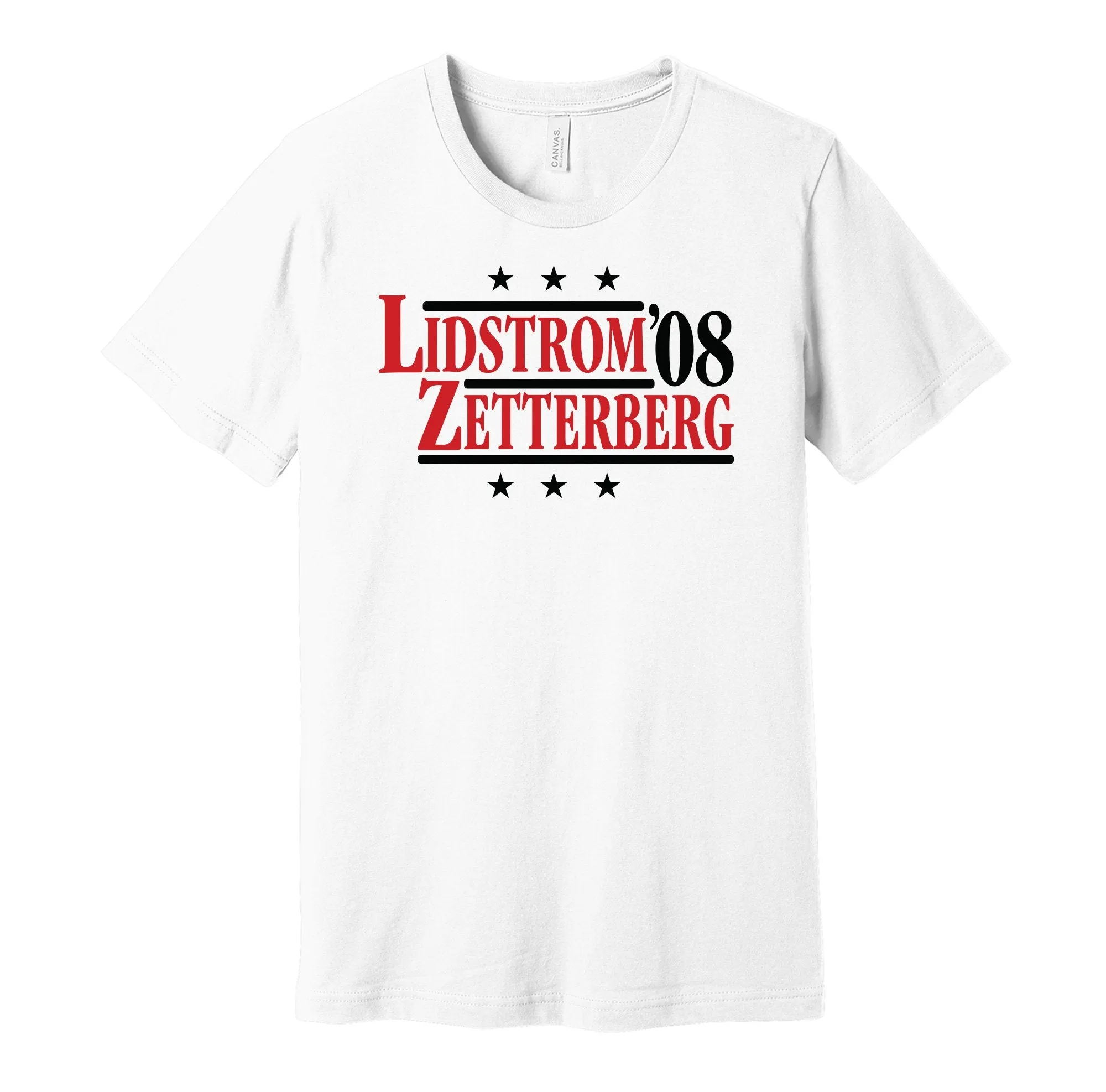 Lidstrom & Zetterberg '08 - Detroit Hockey Legends Political Campaign Parody T-Shirt - Hyper Than Hype Shirts