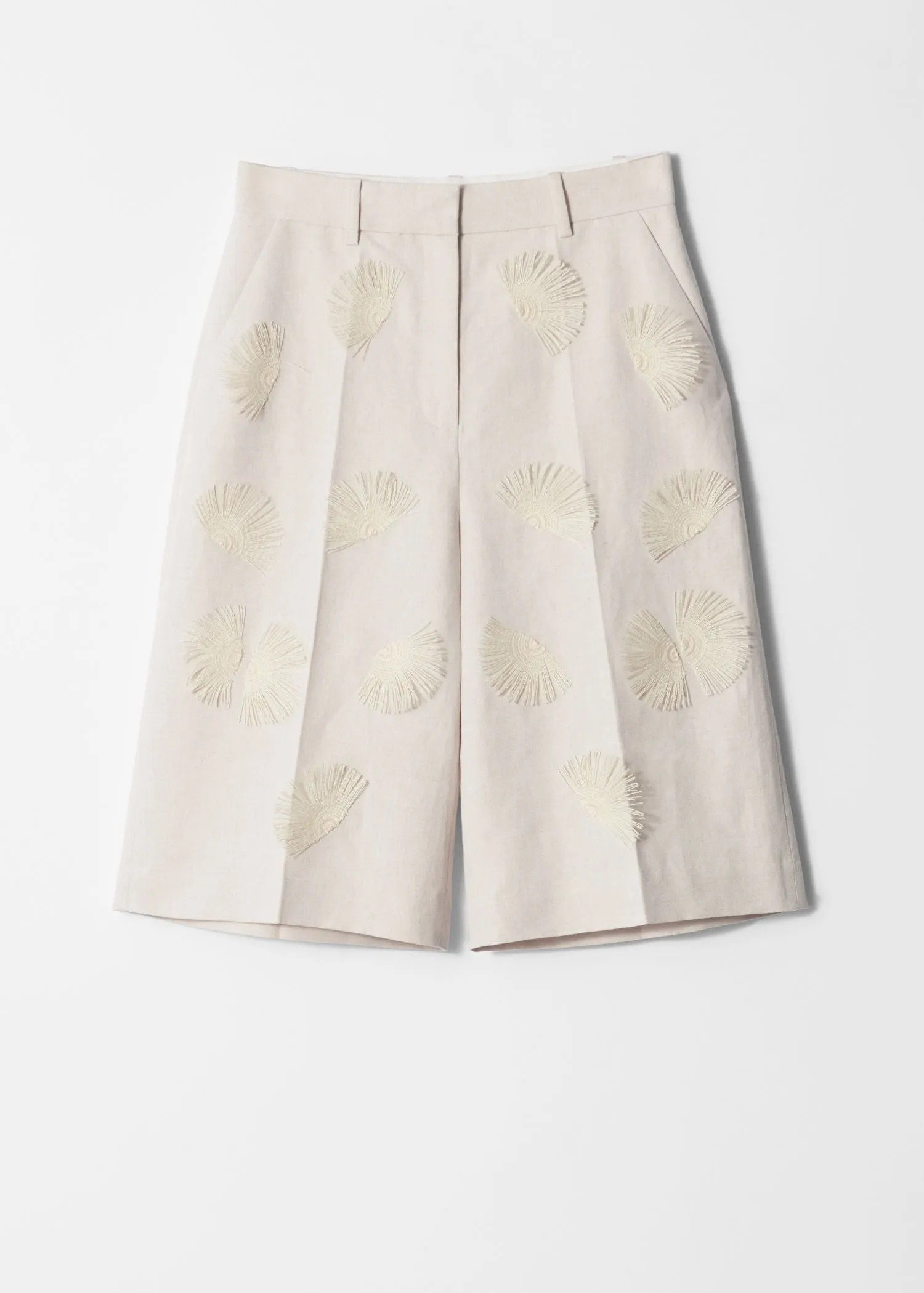 Linen-Blend Bermuda Shorts
