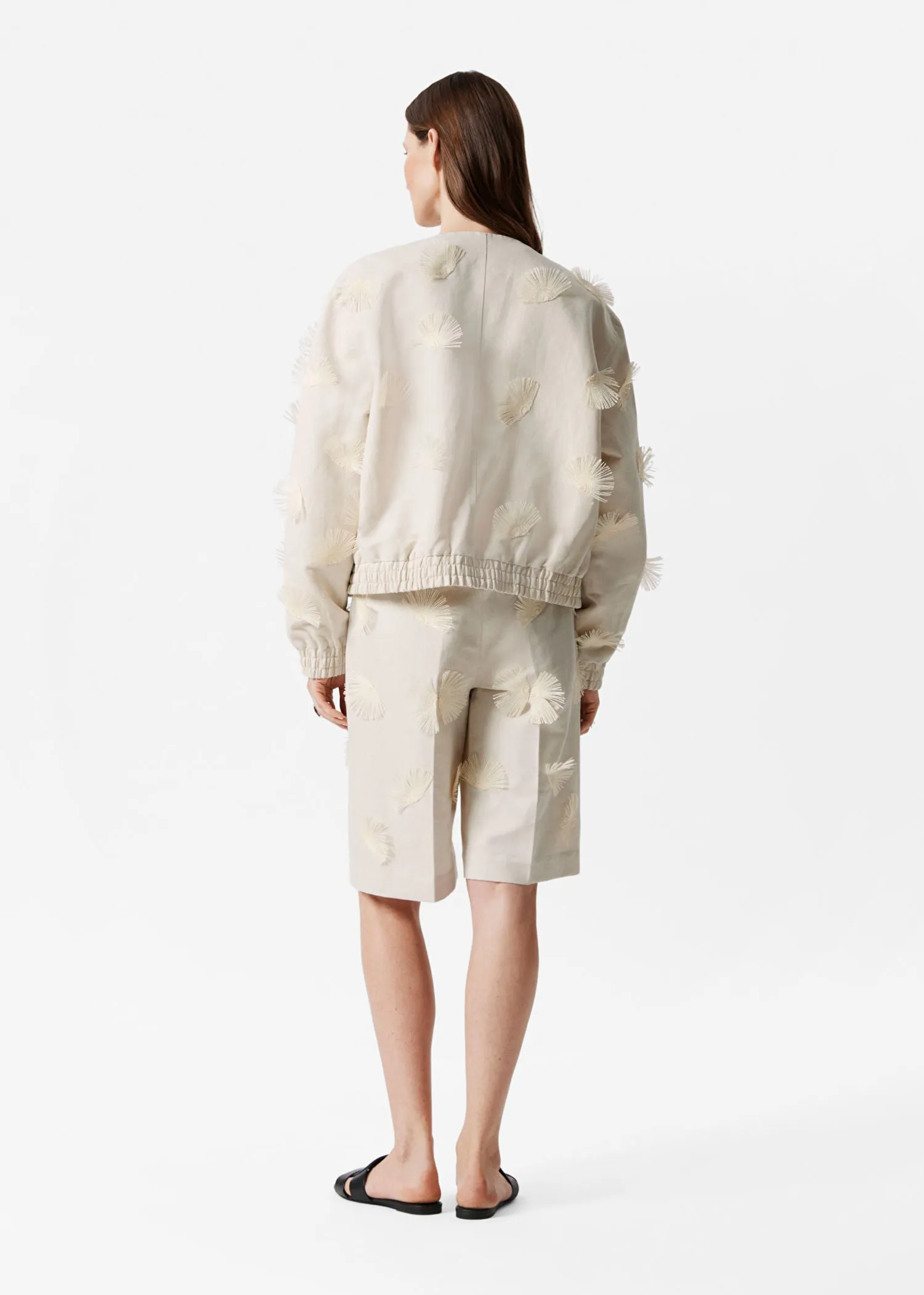 Linen-Blend Bermuda Shorts