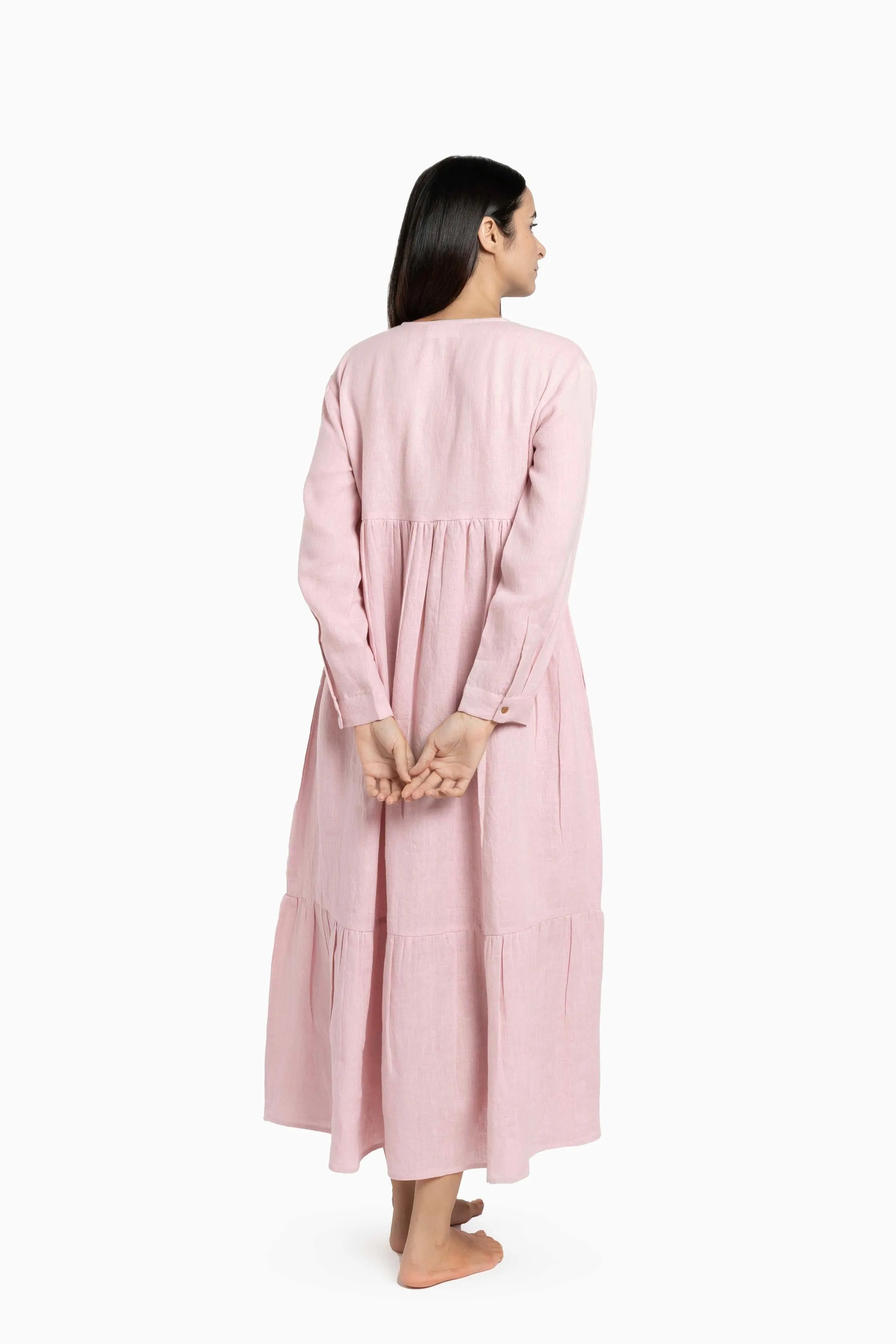 Linen Harbor Maxi Dress-Oatmeal