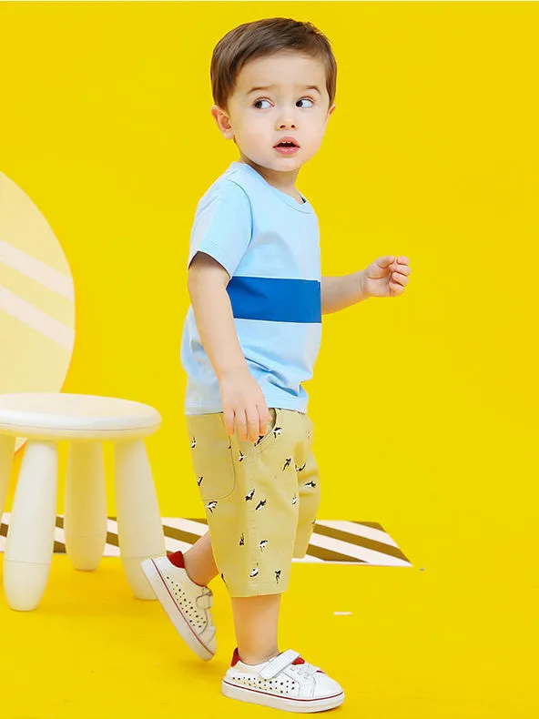 Little Boys Shark White T-shirt
