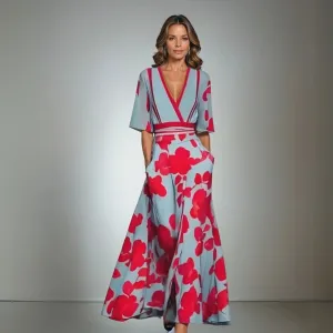 Lizzy - Elegant Dress With Flower Pattern!