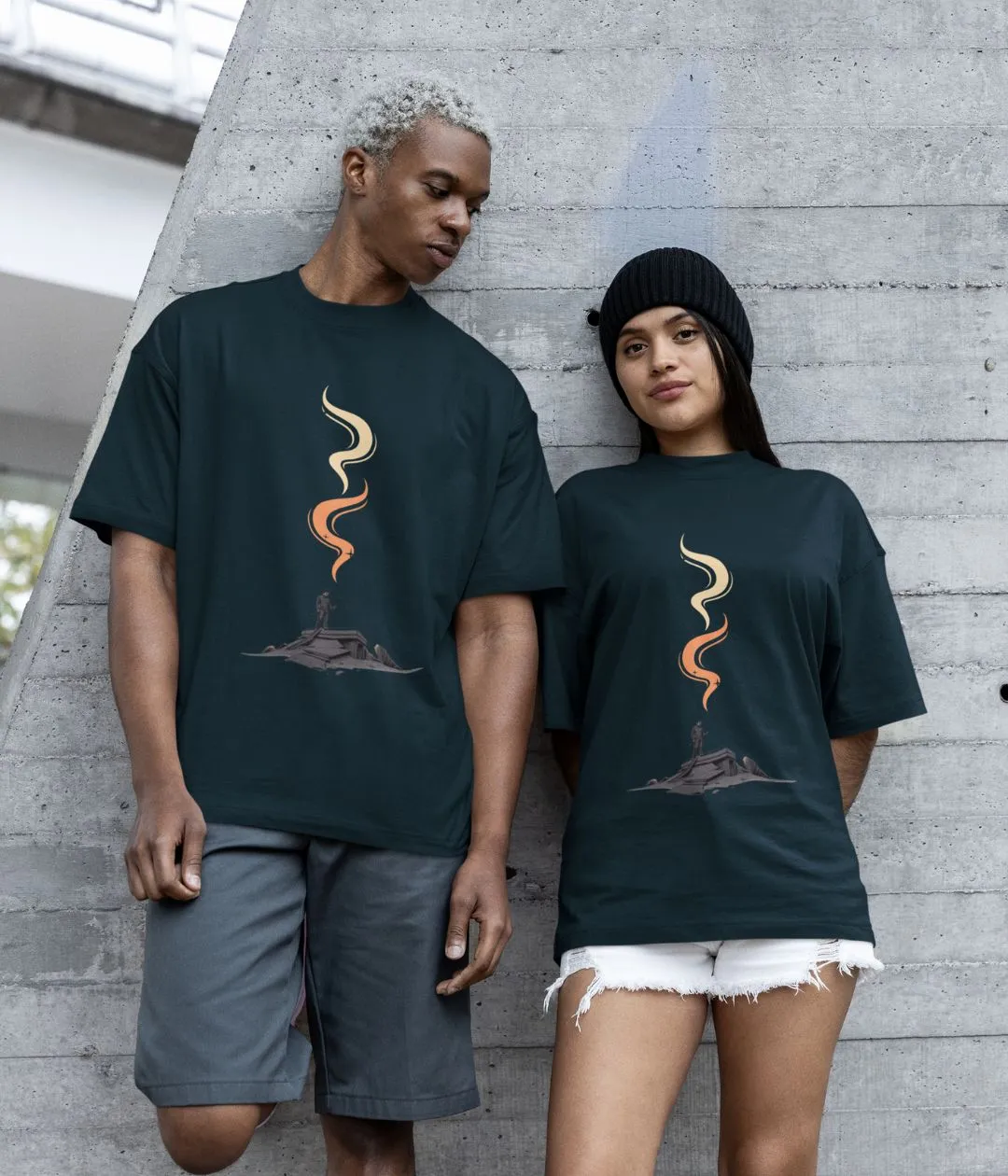 Lone Inferno - Oversized Classic T-Shirt - Dark