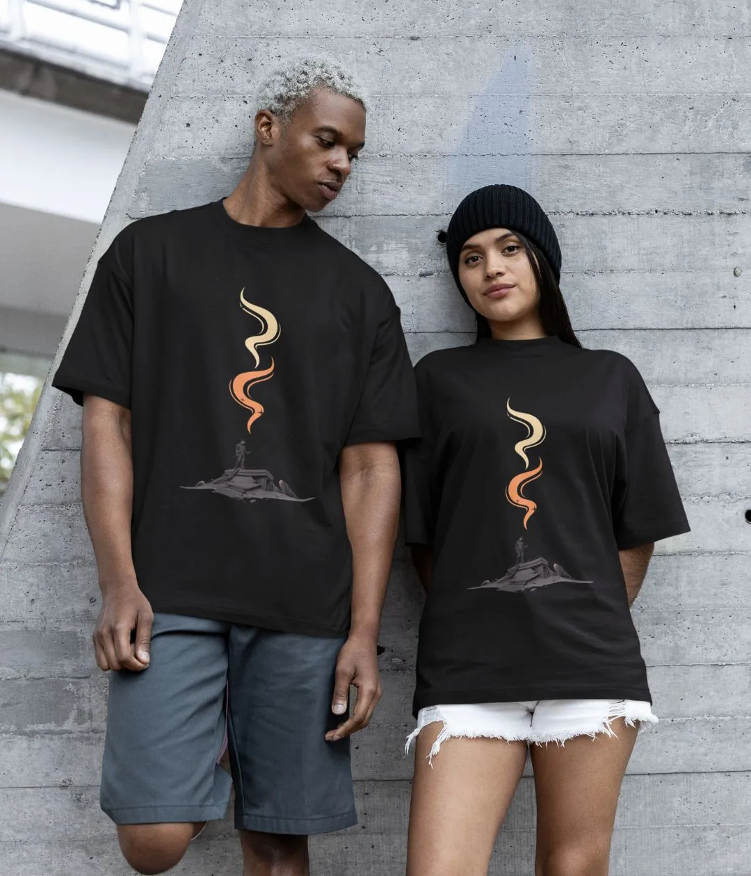 Lone Inferno - Oversized Classic T-Shirt - Dark