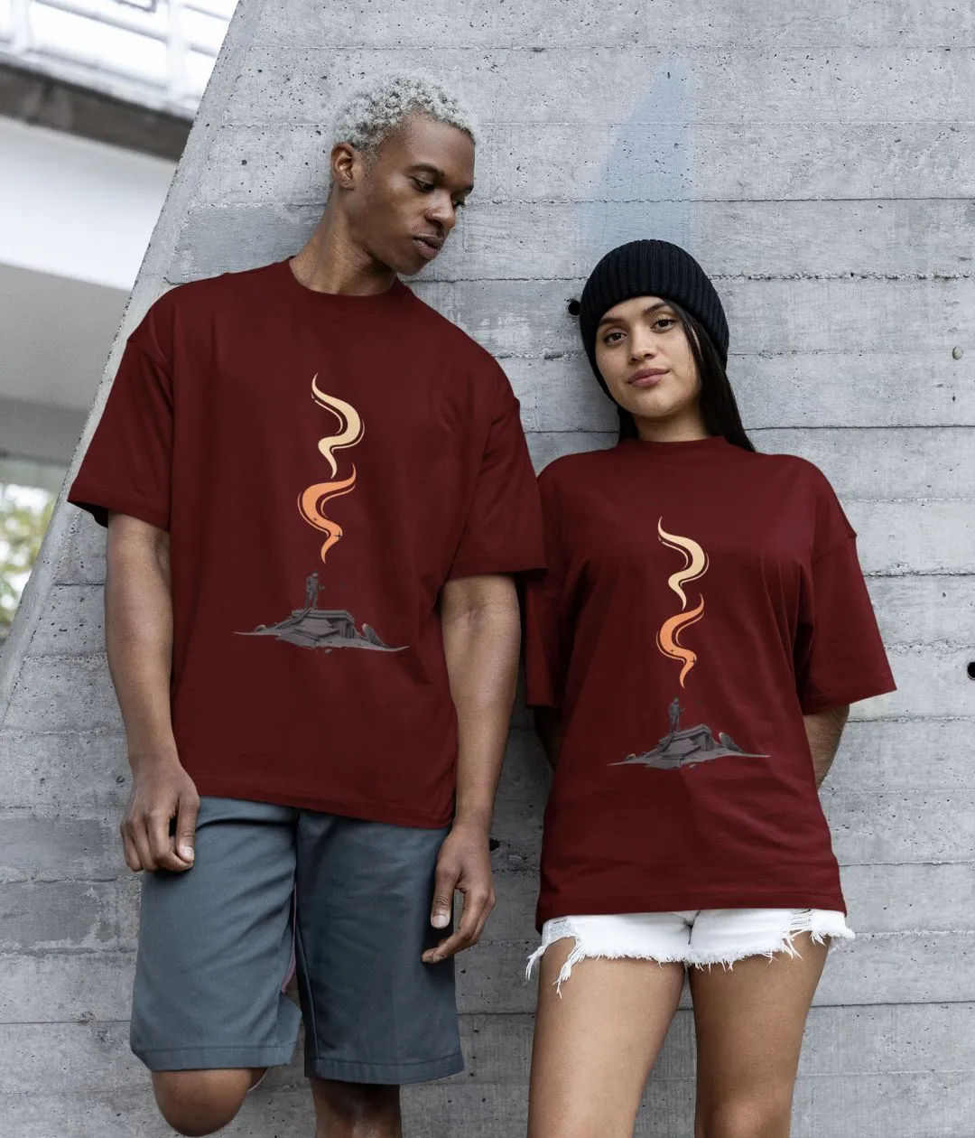 Lone Inferno - Oversized Classic T-Shirt - Dark