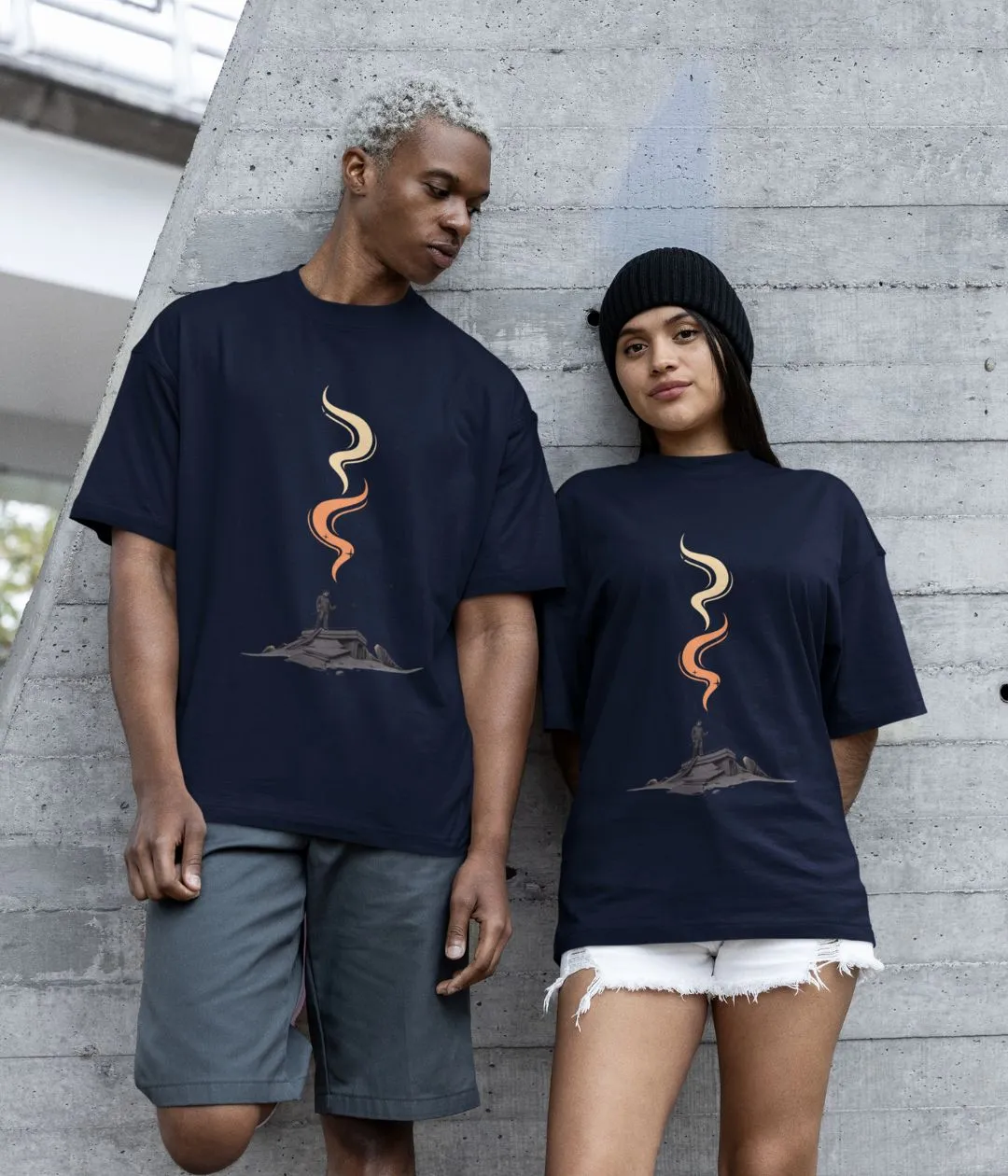 Lone Inferno - Oversized Classic T-Shirt - Dark
