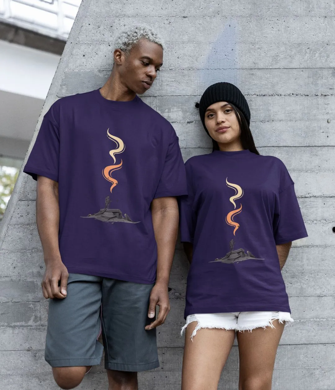 Lone Inferno - Oversized Classic T-Shirt - Dark