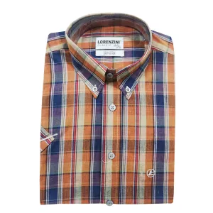 Lorenzini SS Rust Check Shirt